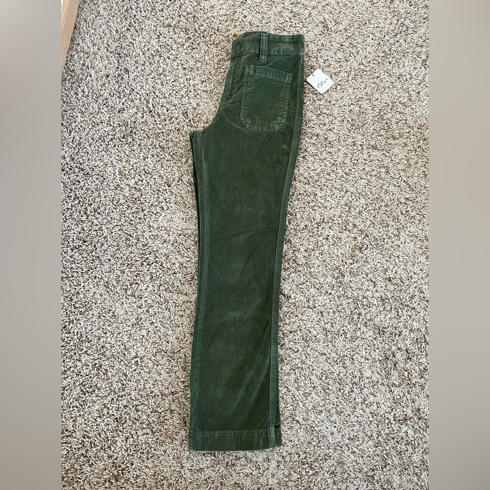 Free People High Time Kick Flare pants in Chive green corduroy - Picture 8 of 14